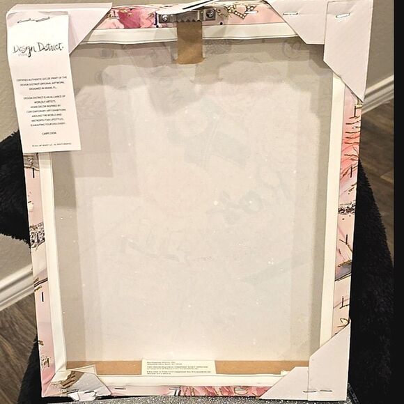 Design District Celebration Fashion Dior 3D Jewel Embellished Canvas Wall Decor - Picture 6 of 6